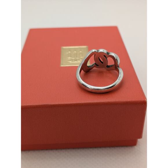 JAMES AVERY STERLING SILVER LINKED HEARTS RING SIZE 7 DOUBLE HEART W BOX - Picture 6 of 6